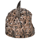 PawHut Wicker Cat Bed Elevated Rattan Kitten Basket Cozy Cave w/ Soft Cushion