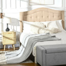 HOMCOM Flannel Fleece Blanket Double Size Throw Blanket for Bed 203x152cm Grey
