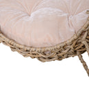 PawHut Rattan Elevated Cat House Kitten Bed Pet Furniture w/ Cushion Natural