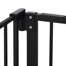 PawHut Adjustable Safety Gate w/ 3 Extensions and Four Adjustable Screws, Black