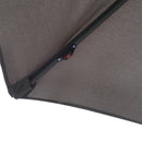 Outsunny 3(m) LED Patio Banana Umbrella Cantilever Parasol w/ Crank, Grey
