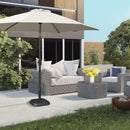 Outsunny 11kg Concrete Square Garden Parasol Base Holder for Table Umbrella