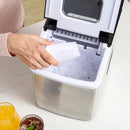 HOMCOM Ice Maker Machine Portable Counter Top Ice Cube Maker for Home Black