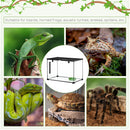 PawHut Glass Reptile Terrarium Habitats for Lizards, Frogs, Snake 50 x 30 x 35cm