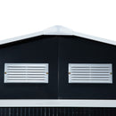 Outsunny 9 X 6FT Outdoor Storage Garden Shed Sliding Door Galvanised Dark Grey