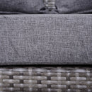 Outsunny 5PCS Garden Rattan Wicker Sofa Outdoor Patio Furniture Set w/ Pillow