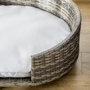 PawHut Wicker Dog Sofa Bed w/ Soft Water-resistant Cushion for Large Dogs