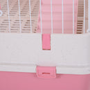 PawHut Four-Level Small Animal Cage, Indoor Pet House, Pink, 81 x 52.5 x 114 cm