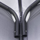 Outsunny 3.45x3.45m Side-Less Outdoor Canopy Gazebo 2-Tier Roof Steel Frame Grey