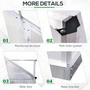 Outsunny Walk-In Garden Greenhouse Aluminum Frame Polycarbonate 6 x 4ft