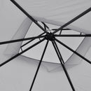 Outsunny Gazebo Party Tent Canopy Sun Shade for Patio Garden Light Grey 3x3(m)