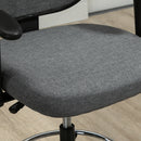 Vinsetto Drafting Chair Tall Office Stand Desk Chair with Foot Ring, Arm, Wheel