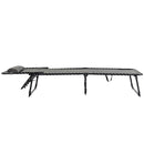 Outsunny Lounger Folding Reclining Camping Bed 5-position Adjustable Mixed Grey