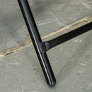 Outsunny Folding Garden Table Round Foldable Table with Safety Buckle Black