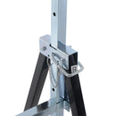 HOMCOM Set Of 2 Steel Saw Horses Telescopic Builders Work Bench Folding Black