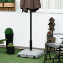 Outsunny Water or Sand Filled Outdoor Market Umbrella Base Stand with Wheels