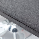 HOMCOM Morden Adjustable Swivel Bar Stools Set of 2, with Backrest, Grey