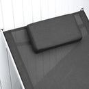 Outsunny Sun Lounge Recliner Lounge Chair Design Ergonomic w/ Pillow Black