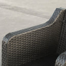 Outsunny 5pcs Outdoor Rattan Sofa Set w/ Storage Function Side Table & Ottoman