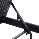 Outsunny 3 Pack Rattan Wicker Adjustable Lounge Chair w/ Cushions Set, Black