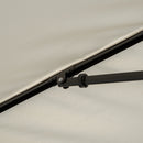 Outsunny Aluminium Sun Umbrella Parasol Patio Rectangular 2M x 1.3M Beige