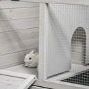 PawHut Rabbit Hutch Mobile Separable Guinea Pig Cage w/ Wheels, Slide-Out Tray