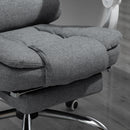 Vinsetto Computer Office Chair Home Swivel Task Recliner w/ Footrest, Arm, Grey