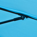 Outsunny 2.6M Patio Umbrella Outdoor Sunshade Canopy w/ Tilt and Crank Blue