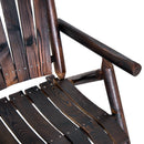 Outsunny Fir Wood Rustic Outdoor Patio Adirondack Rocking Chair Porch Rocker
