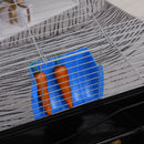 PawHut 119cm Small Animal Cage for Rabbit Ferret Guinea Pig w/ Food Dish Black