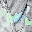 HOMCOM Flannel Fleece Blanket Double Size Glow in The Dark 203x152cm Dinosaurs