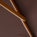 Outsunny Wooden Garden Parasol Sun Shade Patio Umbrella Canopy Dark Coffee