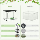 PawHut Glass Reptile Terrarium Habitats for Lizards, Frogs, Snake 50 x 30 x 35cm