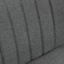 HOMCOM Linen-Feel Double Sofa w/ Wood Frame Foam Padding High Back, Grey