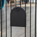 PawHut 75-82 cm Pet Safety Gate Pressure Fit Stair w/ Small Door Double Locking