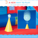 Outsunny 4 in 1 Kids Bouncy Castle Inflatable Slide Climbing Wall w/ Air Blower