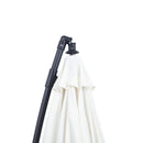 Outsunny 3(m) Cantilever Shanghai Parasol w/ Crank Handle, Cross Base, Off-White
