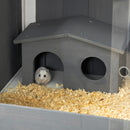 PawHut Wooden Hamster Cage for Dwarf Hamsters, Gerbils, Rutin Chicken w/ Shelf