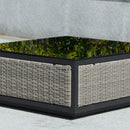 Outsunny 6 PCs Patio PE Rattan Sofa Set Sectional Conversation Furniture Set