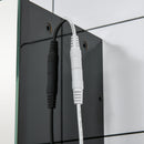 kleankin LED Bathroom Mirror Cabinet with Shelves Wall Mount High Gloss Black