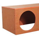Pawhut MDF Cat House Pet Kitty Home Rabbit Cage Play Waterproof Shelter Hide