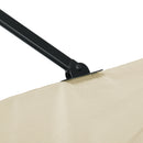 Outsunny Square Cantilever Roma Parasol 360° Rotation w/ Hand Crank, Cream White
