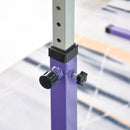 HOMCOM Adjustable Kids Gymnastics Bar Horizontal Training Steel Frame Purple