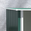 Outsunny Outdoor Storage Shed Steel Garden Shed with Lockable Door Green
