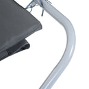 Outsunny Single Texteline Outdoor Hammock Bed Patio Sun LoungerRocker Grey