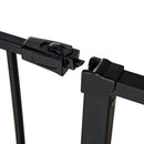 PawHut Pressure Fitted Pet Dog Safety Gate Metal Fence 76 cm Tall, Black