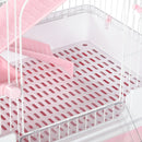 PawHut Six-Level Small Animal Cage, Indoor Pet House, Pink, 81 x 52.5 x 159 cm