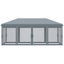 Outsunny 6 x 3m Pop Up Party Tent Canopy with 6 Removable Sidewalls Grey