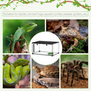 PawHut Glass Reptile Terrarium Habitats for Lizards, Frogs, Snake 50 x 30 x 25cm