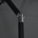 Outsunny 3x2m Patio Parasol Canopy Tilt Crank 6 Ribs Sun Shade Garden Black